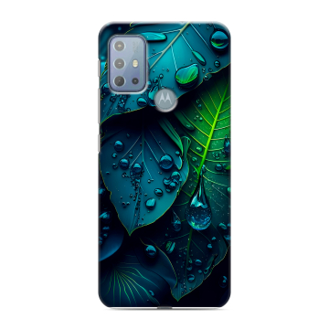Силиконовый чехол на Motorola Moto G20 с принтом Листья