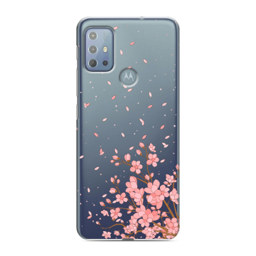 Силиконовый чехол на Motorola Moto G20 с принтом Ветка сакуры