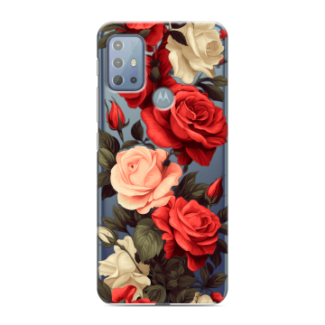 Силиконовый чехол на Motorola Moto G20 с принтом Розы
