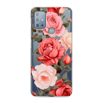 Силиконовый чехол на Motorola Moto G20 с принтом Розы