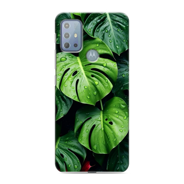 Силиконовый чехол на Motorola Moto G20 с принтом Листья