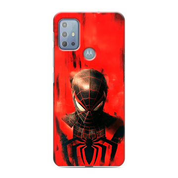 Силиконовый чехол на Motorola Moto G20 с принтом человек паук spiderman