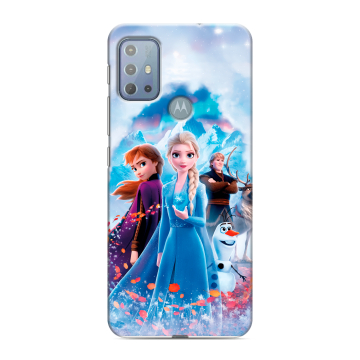 Силиконовый чехол на Motorola Moto G20 с принтом Холодное сердце Frozen