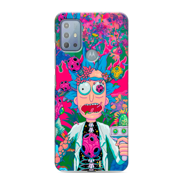 Силиконовый чехол на Motorola Moto G20 с принтом Рик и Морти Rick Morty