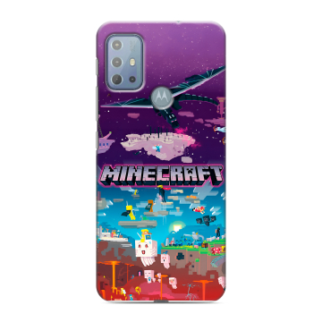 Силиконовый чехол на Motorola Moto G20 с принтом Майнкрафт Minecraft