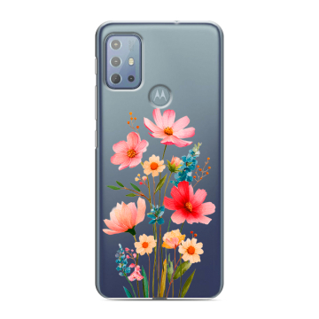 Силиконовый чехол на Motorola Moto G20 с принтом Цветы Силиконовый чехол на Motorola Moto G20 с принтом Цветы