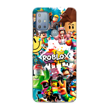Силиконовый чехол на Motorola Moto G20 с принтом Roblox Роблокс