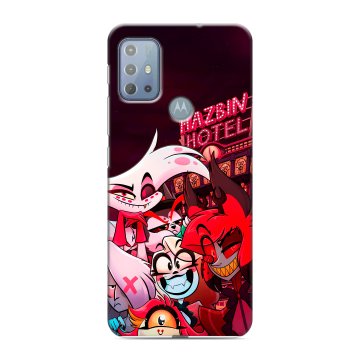 Силиконовый чехол на Motorola Moto G20 с принтом Hazbin Hotel Отель Хазбин