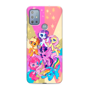 Силиконовый чехол на Motorola Moto G20 с принтом My little pony Дружба чудо