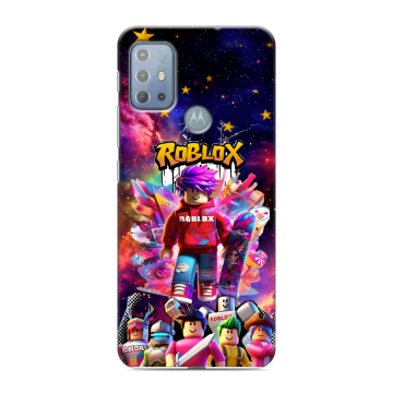Силиконовый чехол на Motorola Moto G20 с принтом Roblox Роблокс