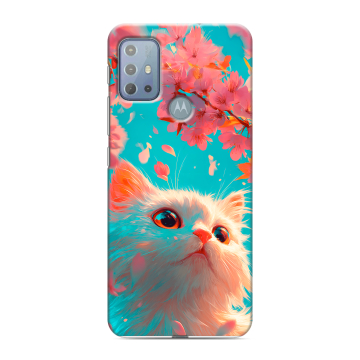 Силиконовый чехол на Motorola Moto G20 с принтом Красивый кот Силиконовый чехол на Motorola Moto G20 с принтом Красивый кот