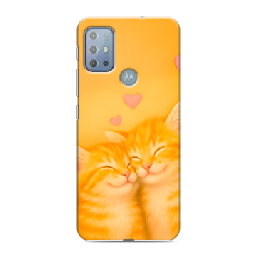 Силиконовый чехол на Motorola Moto G20 с принтом Милые котята