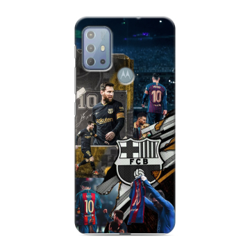 Силиконовый чехол на Motorola Moto G20 с принтом Messi Barcelona