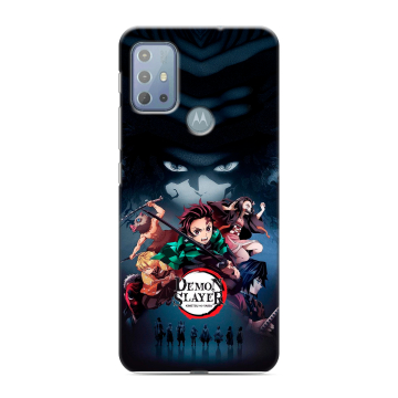Силиконовый чехол на Motorola Moto G20 с принтом Demon Slayer Клинок рассекающий демонов