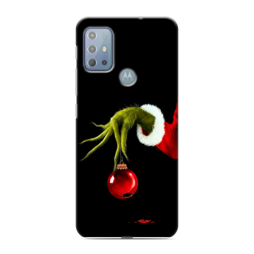 Силиконовый чехол на Motorola Moto G20 с принтом Новый год Гринч Силиконовый чехол на Motorola Moto G20 с принтом Новый год Гринч