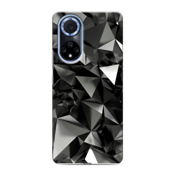 Силиконовый чехол на Huawei Nova 9 с принтом Черные кристаллы Силиконовый чехол на Huawei Nova 9 с принтом Черные кристаллы