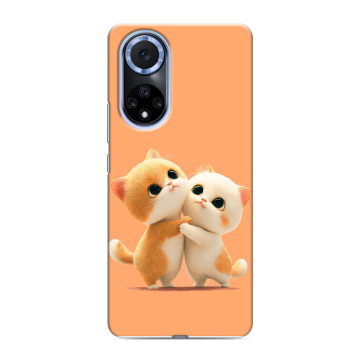 Силиконовый чехол на Huawei Nova 9 с принтом Милые котики Силиконовый чехол на Huawei Nova 9 с принтом Милые котики