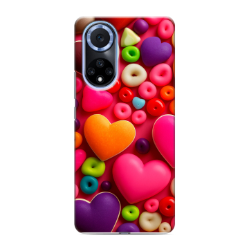 Силиконовый чехол на Huawei Nova 9 с принтом Сердечки Силиконовый чехол на Huawei Nova 9 с принтом Сердечки