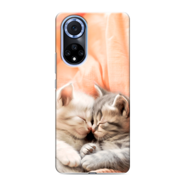 Силиконовый чехол на Huawei Nova 9 с принтом Котята