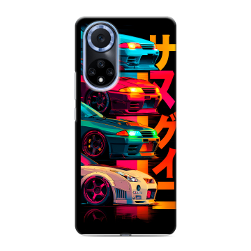 Силиконовый чехол на Huawei Nova 9 с принтом Гоночные машины