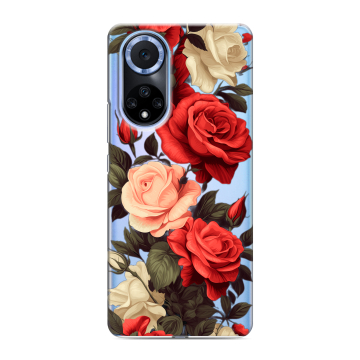 Силиконовый чехол на Huawei Nova 9 с принтом Розы