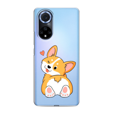 Силиконовый чехол на Huawei Nova 9 с принтом Корги