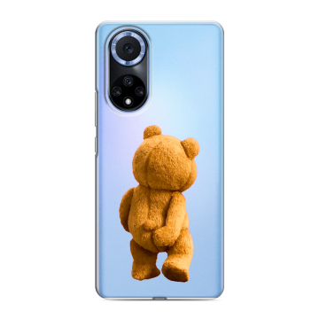 Силиконовый чехол на Huawei Nova 9 с принтом Медведь