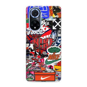 Силиконовый чехол на Huawei Nova 9 с принтом Найк Nike яркий