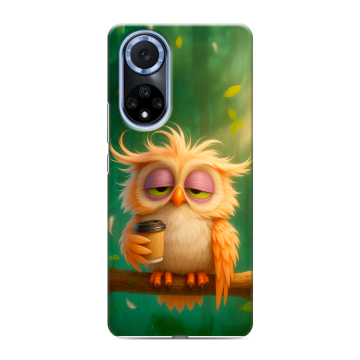 Силиконовый чехол на Huawei Nova 9 с принтом сова Силиконовый чехол на Huawei Nova 9 с принтом сова