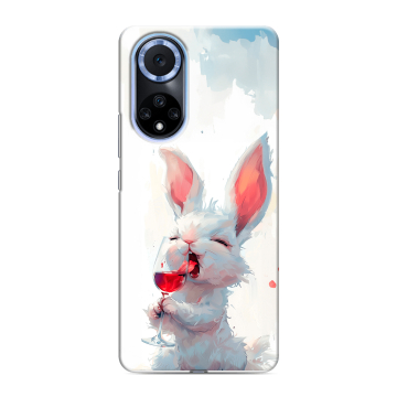 Силиконовый чехол на Huawei Nova 9 с принтом кролик зайчик