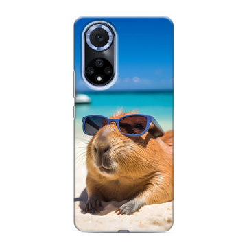 Силиконовый чехол на Huawei Nova 9 с принтом Капибара Силиконовый чехол на Huawei Nova 9 с принтом Капибара