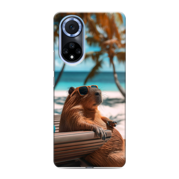 Силиконовый чехол на Huawei Nova 9 с принтом Капибара Силиконовый чехол на Huawei Nova 9 с принтом Капибара