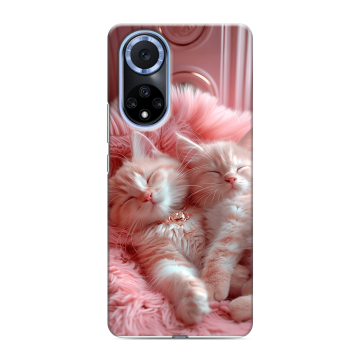 Силиконовый чехол на Huawei Nova 9 с принтом котята котики