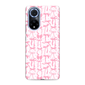 Силиконовый чехол на Huawei Nova 9 с принтом Розовые бантики