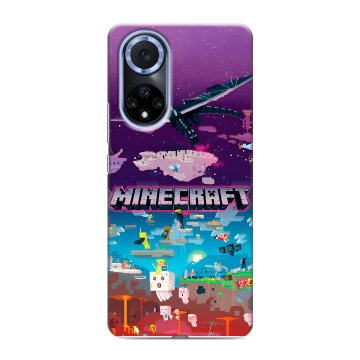 Силиконовый чехол на Huawei Nova 9 с принтом Майнкрафт Minecraft