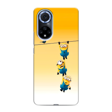 Силиконовый чехол на Huawei Nova 9 с принтом Миньоны