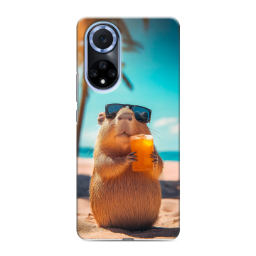 Силиконовый чехол на Huawei Nova 9 с принтом Капибара