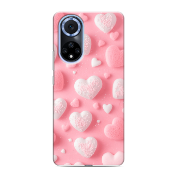 Силиконовый чехол на Huawei Nova 9 с принтом Сердечки Силиконовый чехол на Huawei Nova 9 с принтом Сердечки