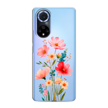 Силиконовый чехол на Huawei Nova 9 с принтом Цветы Силиконовый чехол на Huawei Nova 9 с принтом Цветы