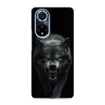 Силиконовый чехол на Huawei Nova 9 с принтом Волк