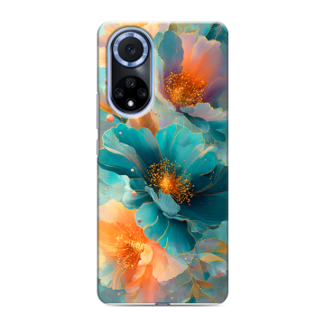 Силиконовый чехол на Huawei Nova 9 с принтом Цветы Силиконовый чехол на Huawei Nova 9 с принтом Цветы