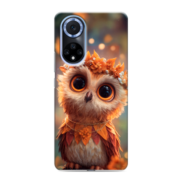 Силиконовый чехол на Huawei Nova 9 с принтом Милая сова Силиконовый чехол на Huawei Nova 9 с принтом Милая сова