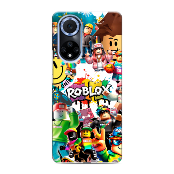 Силиконовый чехол на Huawei Nova 9 с принтом Roblox Роблокс