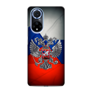Силиконовый чехол на Huawei Nova 9 с принтом Флаг России Силиконовый чехол на Huawei Nova 9 с принтом Флаг России