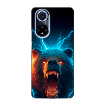 Силиконовый чехол на Huawei Nova 9 с принтом Медведь Силиконовый чехол на Huawei Nova 9 с принтом Медведь