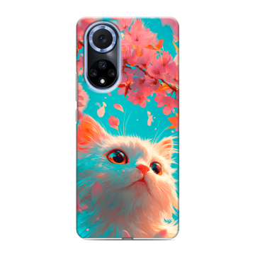 Силиконовый чехол на Huawei Nova 9 с принтом Красивый кот Силиконовый чехол на Huawei Nova 9 с принтом Красивый кот