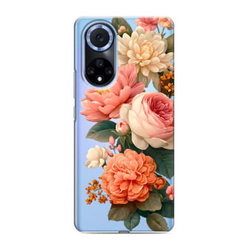 Силиконовый чехол на Huawei Nova 9 с принтом цветы Силиконовый чехол на Huawei Nova 9 с принтом цветы