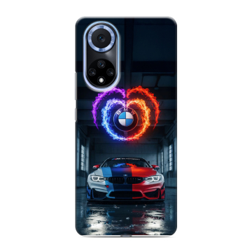 Силиконовый чехол на Huawei Nova 9 с принтом BMW БМВ