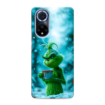 Силиконовый чехол на Huawei Nova 9 с принтом Новый год гринч Силиконовый чехол на Huawei Nova 9 с принтом Новый год гринч