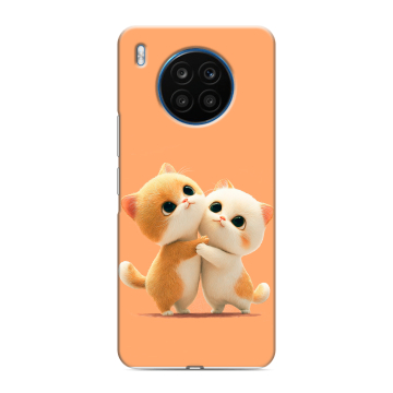 Силиконовый чехол на Huawei Honor 50 Lite с принтом Милые котики Силиконовый чехол на Huawei Honor 50 Lite с принтом Милые котики